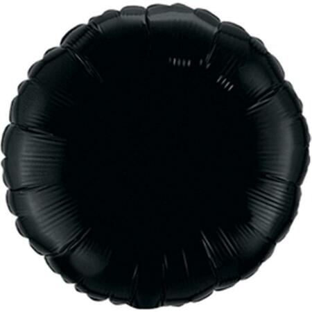 MAYFLOWER DISTRIBUTING 18 in. Black Round Foil Balloon, 5PK 15353